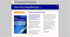 Desktop Screenshot of neue-psychopathologie.com