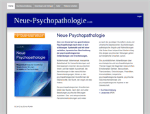 Tablet Screenshot of neue-psychopathologie.com